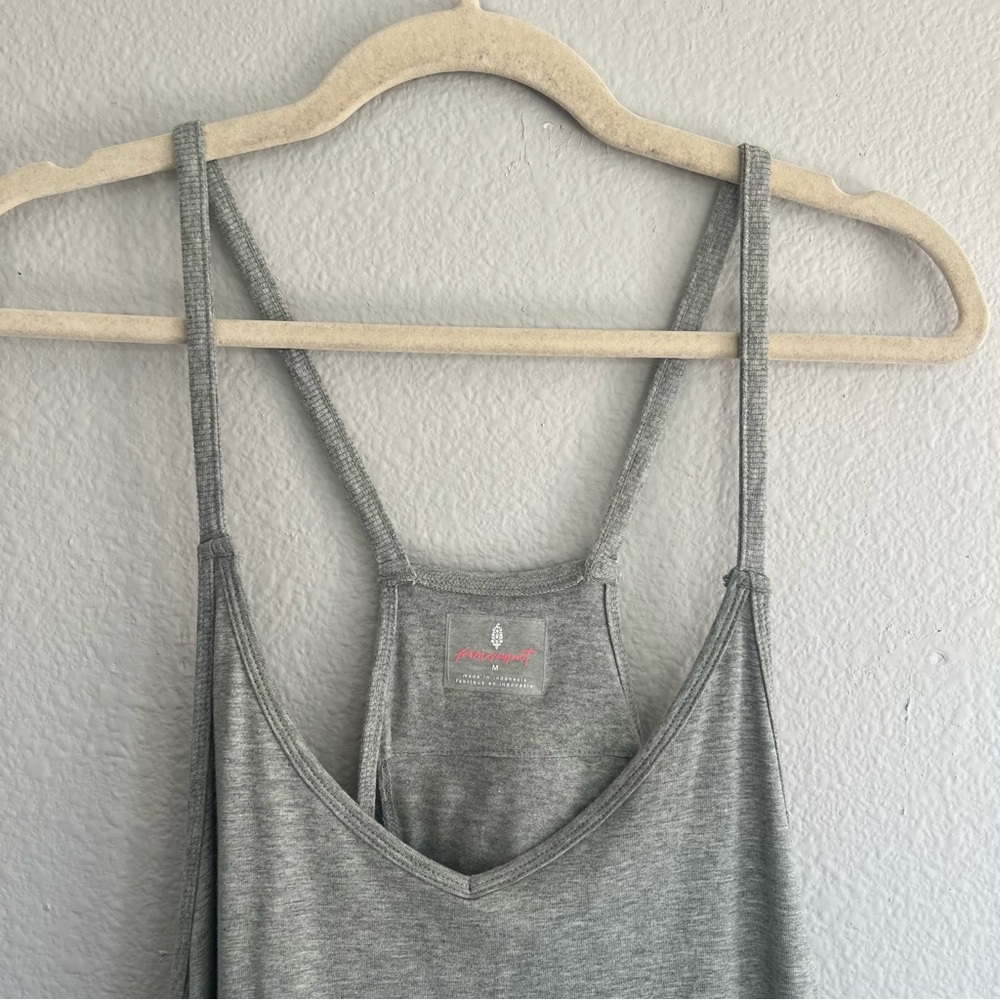NWOT Free People Movement Hot Shot Onesie Heather Grey - Picture 4 of 6
